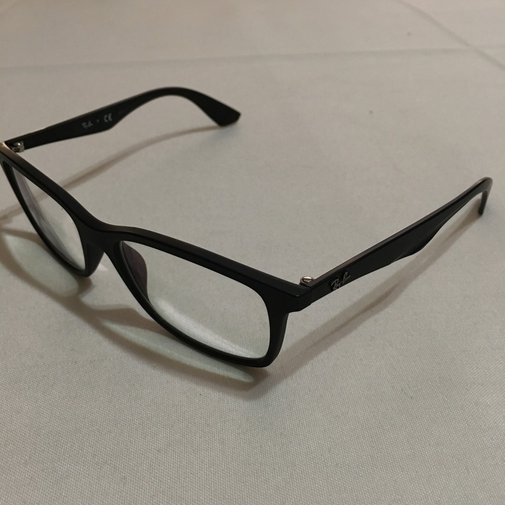 Ray-Ban RB7047 5196 54-17-140 Black Plastic Full Rim Eyeglasses Frame Only